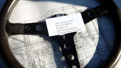 Joe Siffert / Solar Productions Momo Italy Prototipo Leather Covered Steering Wheel - Photo 3