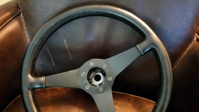 365mm Moto-Lita Solid Spoke Leather Steering Wheel - Photo 2