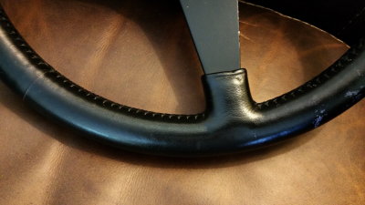 365mm Moto-Lita 3-Solid Spoke Leather Steering Wheel - Photo 10