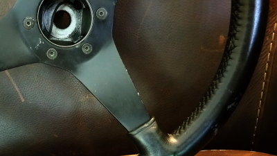 365mm Moto-Lita 3-Solid Spoke Leather Steering Wheel - Photo 9