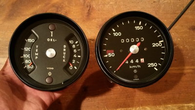 Early Euro 911 Porsche VDO OEM Gauges Restored - Photo 9