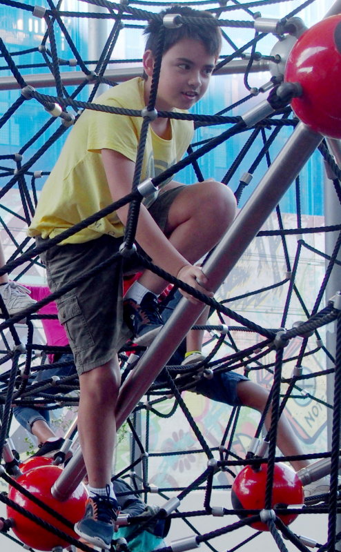 Charlie climbing