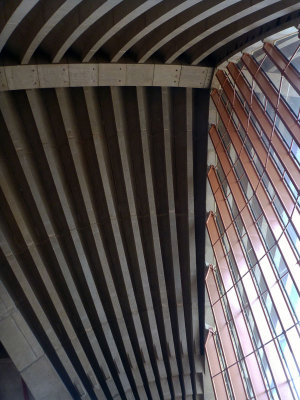 Looking up in the foyer