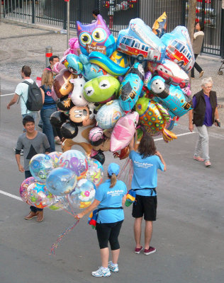 An excess of balloons