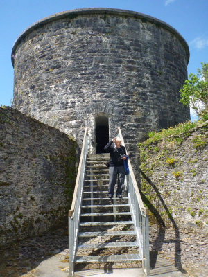 Martello Tower with exhausted tourist