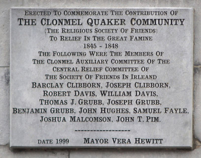 Plaque at Quaker burial ground