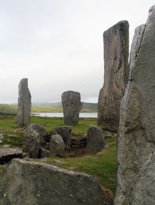 The chambered tomb at the centre of the Calanais Stones