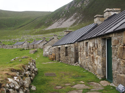 Restored houses in the street