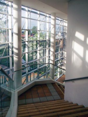 Staircase in library building