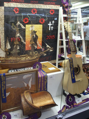 Ship, guitar, scuttle, quilt all win prizes
