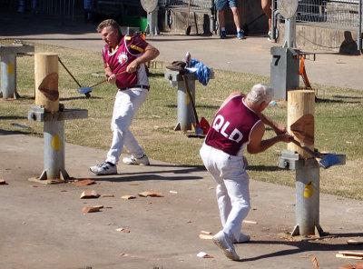 Competitive woodchop