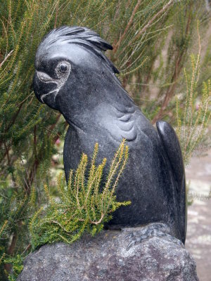 Stone cockatoo