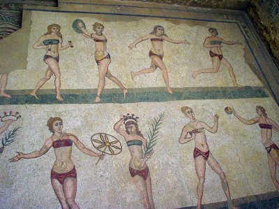 120_2084 Roman Villa Casale mosaic girl athletes .jpg