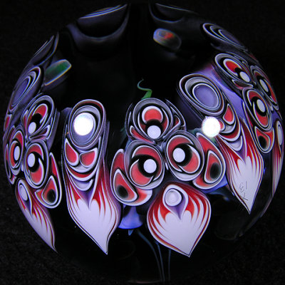 Face galore are seen in the mind-blowing dot work pattern Yoshi worked into the piece.