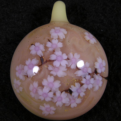 Cherry Blossom Butterpendy Size: 1.63 x 1.29 Price: SOLD 