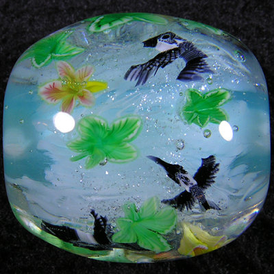Kingfisher and Maple Leaves Size: 0.92 x 0.91 Price: SOLD 