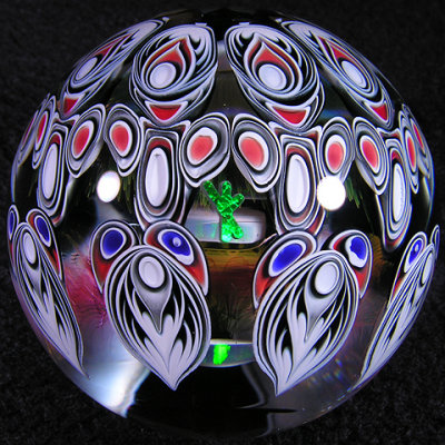He essentially took a full Daisuke fumed marble with opals and then added his dot stacking on the outside.