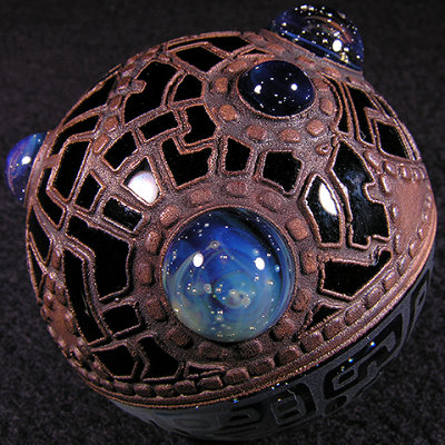 Sean created a bunch of nebula bubbles all over the backside of the marble, so awesome!