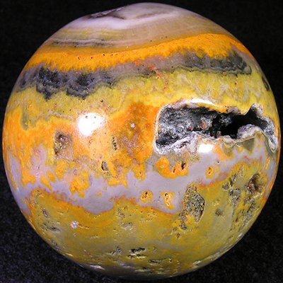 1.78: Bumblebee Jasper (Sulfur, Manganese) - Volcanic Vents, Java Island, Indonesia