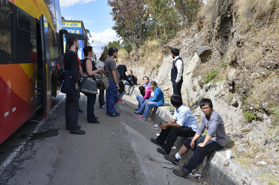 Waiting for road construction