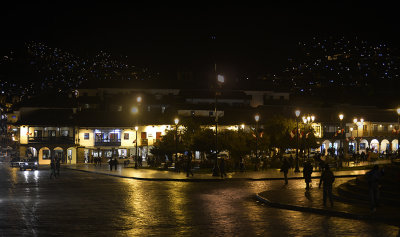 Plaza de Armas at night.Cuzco