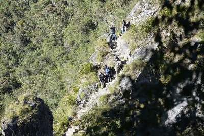 first group climb Huayna Picchu at 7:00am