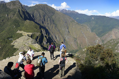 near the top of Huayna Picchu