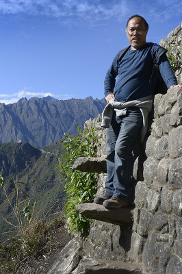 near the top of Huayna Picchu