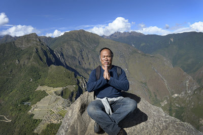 Meditation on the top of Huayna Picchu