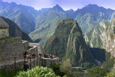 View near entrance of Machu Picchu