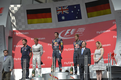 Daniel Ricciardo-Nico Rosberg - Sebastian Vettel