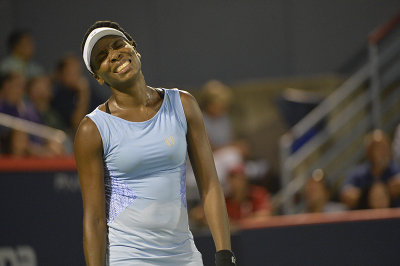 Venus WILLIAMS of USA lost a ball