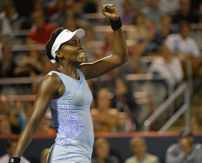 Venus WILLIAMS of USA celebrates victory