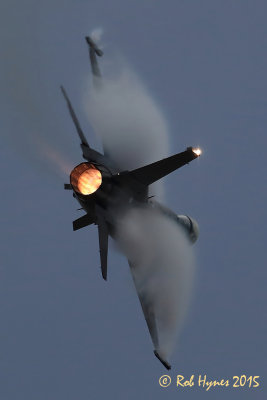 USAF Lockheed Martin F-16 Falcon at dusk