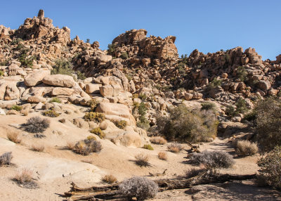 Rock formations along the Hidden Valley Trail in Joshua Tree National Park