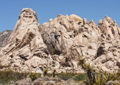 Mountain of rock in the Mojave National Preserve on the way to Death Valley