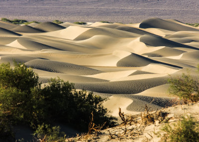 Contrasting shadows on the Mesquite Flat Sand Dunes in Death Valley National Park 