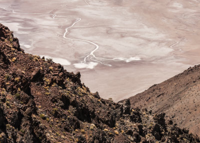River of salt from Dantes View in Death Valley National Park