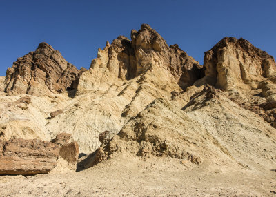 Towering cliffs in Golden Canyon in Death Valley National Park