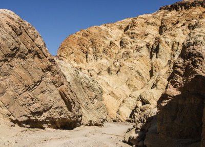 Rock formation along the trail in Golden Canyon in Death Valley National Park