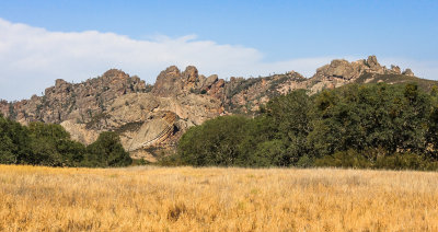 A distant view of Pinnacles National Park
