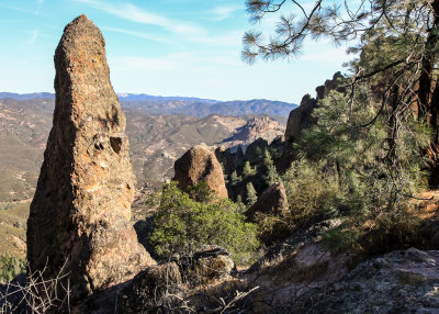 Rock formations in the High Peaks area in Pinnacles National Park