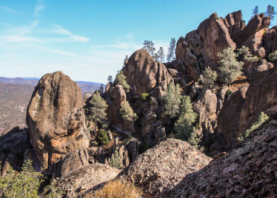 Rock formations in the High Peaks in Pinnacles National Park