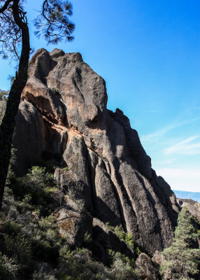 A monolithic rock formation in Pinnacles National Park