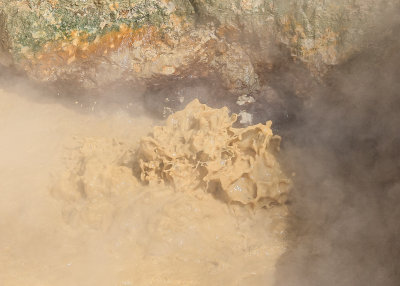 Boiling mud pot at the Sulphur Works in Lassen Volcanic National Park