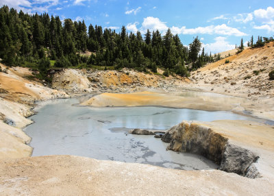East Pyrite (Fools Gold) Pool in Bumpass Hell in Lassen Volcanic National Park