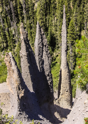 The Pinnacles, along Wheeler Creek seven miles from the lake, in Crater Lake National Park