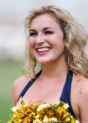 Georgia Tech Dance Team member entertains the crowd during the game