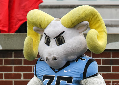 Tar Heels Mascot Rameses performs on the sidelines during the game
