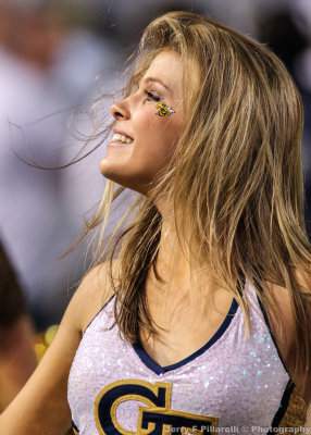 Tech Dancer entertains the crowd during the game